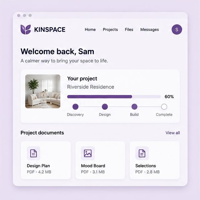 Private Client Portal — illustrative app concept